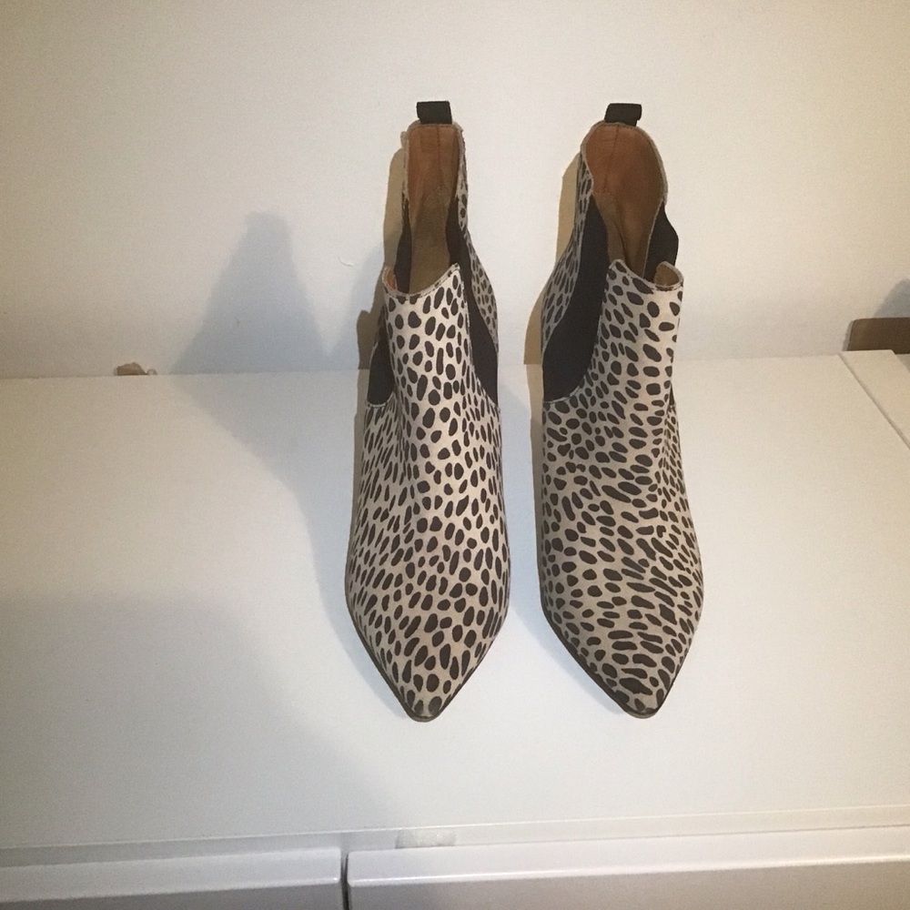 Isabel Marant Suede Bkack Tan Leopard Print Ankle Boots‎ Booties 7 38 France LN - Picture 2 of 8